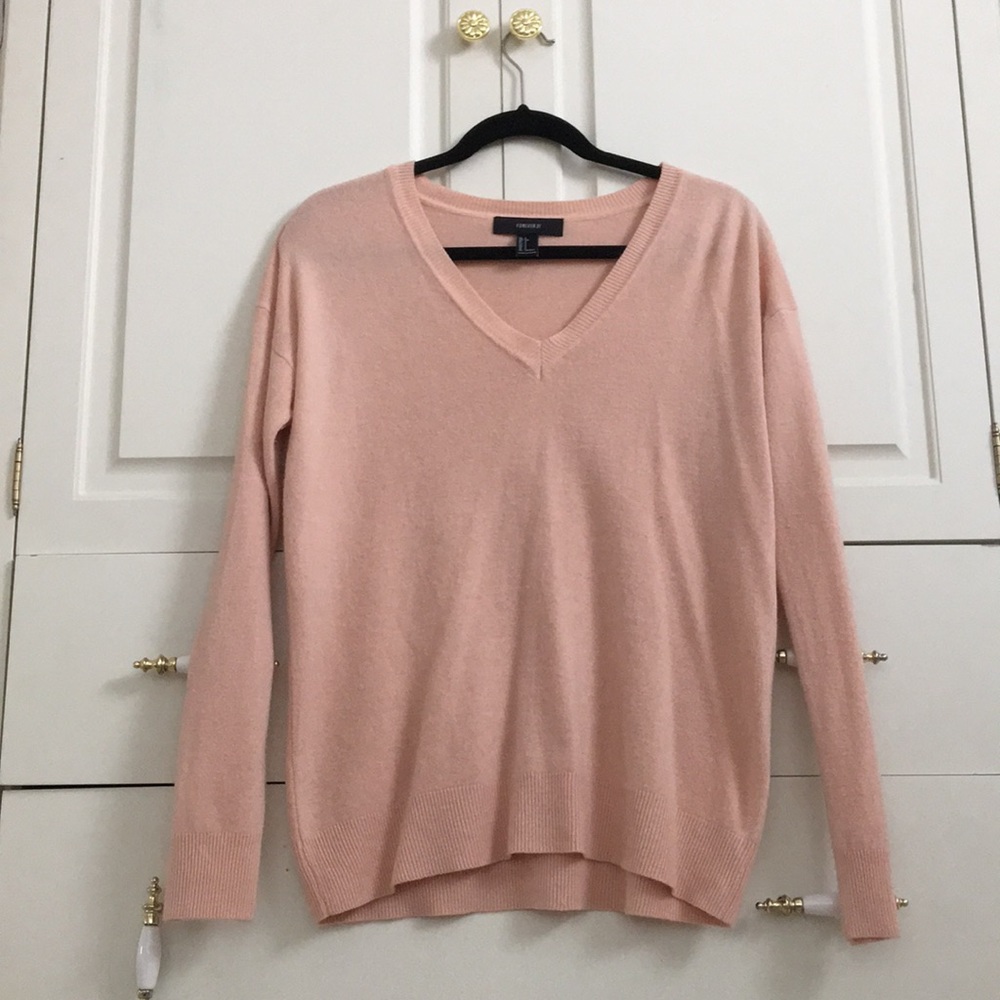 peach colored forever 21 oversized sweater